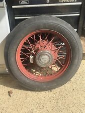 Wall Art - Mancave 1930 Chevy  Wire Spoke Wheel And Tire. Rare picture