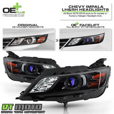 ALL BLACK 2014-2020 Chevy Impala Halogen Projector Headlights Left+Right SET picture