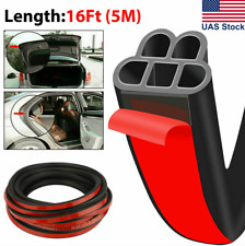 5M Universal Weatherstrip L-shape Car Door Rubber Weather Seal Hollow Strip picture
