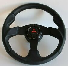 Steering Wheel fits Mitsubishi Leather 3000GT Lancer Galant Pajero Evo Eclipse L picture