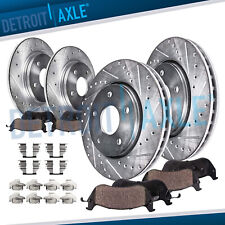 Front & Rear Drilled Brake Rotors + Ceramic Brake Pads for 2004 - 2008 Acura TL picture