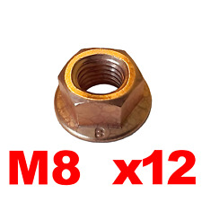 M8 Copper Nut x12 for Exhaust System for Porsche VW BMW Audi Mercedes picture