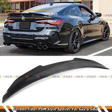 FOR 21-24 BMW G22 4 SERIES 430i G82 M4 PSM STYLE CARBON FIBER TRUNK SPOILER WING picture