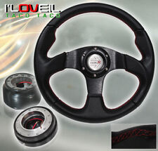 1988-1991 Civic/Crx Black Steering Wheel Short Quick Release+ Adapter Hub picture