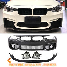 Front Bumper F80 M3 Style W/O PDC+ Fog Lights + lip For BMW F30 3-Series 12-18 picture