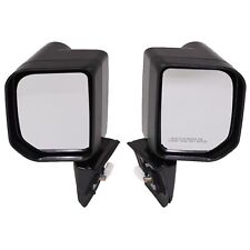 Fits Toyota FJ Cruiser 07-14 Set of Side View Power Mirrors Gloss Black w/ Lamps picture