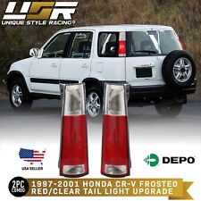 DEPO JDM LOOK Red/Clear Rear Tail Lights Pair For 97 98 99 00 01 HONDA CRV CR-V picture