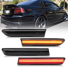 4PCS For 2004-2008 Acura TL Smoked Lens LED Front Rear Fender Side Marker Lights picture