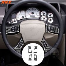 4Pcs Real Carbon Fiber Interior Steering Wheel Button Cover For Hummer H2 03-07 picture