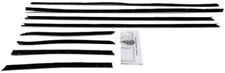 Window Sweeps Weatherstrip for 1968-1970 Buick Riviera Hardtop Black Front Rear picture
