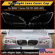 2pcs Headlight Lens Cover For 2009-15 BMW F02 F01 740Li 750i 750Li 760i 7 Series picture