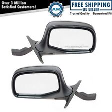 Manual Side View Mirrors Chrome & Black Left & Right Pair Set for F-Series Truck picture