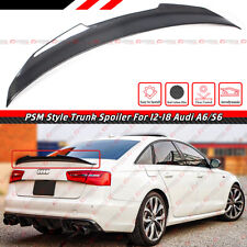 FOR 2012-2018 AUDI A6 S6 C7 C7.5 PSM HIGH KICK REAL CARBON FIBER TRUNK SPOILER picture