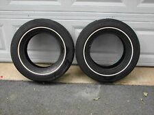 PAIR VINTAGE NOS FIRESTONE A78-13 DELUXE CHAMPION BELTED TIRES PINSTRIPE  picture