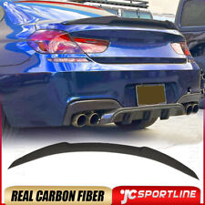 For BMW F13 F06 640i 650i M6 12-18 Rear Trunk Spoiler Wing Lid REAL Carbon Fiber picture