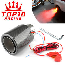 ⭐Red / Blue Flame Carbon Fiber LED Exhaust Tip Racing Car Tail Pipe Muffler⭐ picture