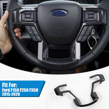 Carbon Fiber Interior Steering Wheel Moulding Trim For 15+ Ford F150 Accessories picture