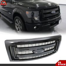 For 2009 thru 2014 Ford F-150 Front Upper Grille Gloss Black Grill DL3Z-8200-CA picture