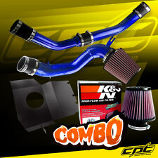 For 08-15 Lancer Turbo 2.0L Evo X 10 Blue Cold Air Intake + K&N Air Filter picture