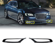Gloss Black Front Fog Light Lamp Cover Trim For Chrysler 300 2015+ Accessories picture