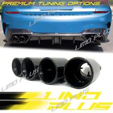 MP Style Exhaust Tips Black for BMW G20 M340i G42 M440i G23 G26 M220i 2019-2024 picture