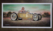 Out of Print Signed Keith WEESNER poster vtg FORD T Roadster Hot Rod FlatHead V8 picture