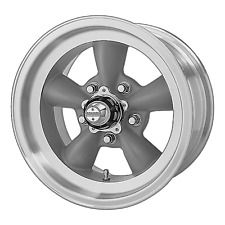 15x6 American Racing VN105 TORQ THRUST D Gray Mach Lip Wheel 5x4.5 (4mm) picture