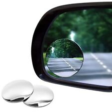 2Pcs Rear View 360° Stick On Round Blind Spot Mirror HD Glass Frameless Convex picture