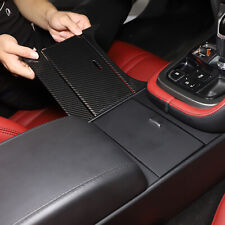 ABS Carbon Fiber Center Storage Panel Overlay Trim Fits Jaguar F-TYPE 2013-2024 picture