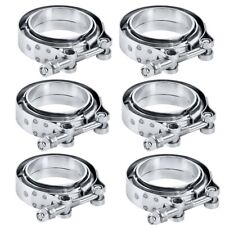6X2.5inch Stainless Steel V-Band Clamp & Flange Kit for Muffler Exhaust Downpipe picture