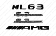 Trunk Black Emblems Badges Logo Letters New for Mercedes-Benz ML63 AMG W164 6.3L picture