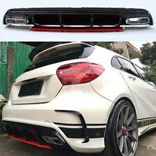 ABS Rear bumper diffuser & exhaust tip For Mercedes A class W176 & A45 AMG 2013+ picture