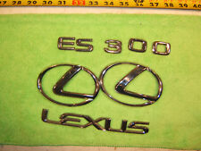Genuine Lexus 2003 ES 300 Hood ,rear lid Plastic CHROME OEM 1 set of 4 Emblems picture