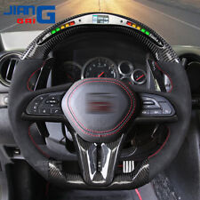 Real Carbon Fiber LED Steering Wheel Fit 17+ Nissan GTR R35 With CF Trim picture