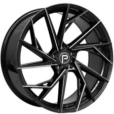 Pinnacle P316 Swank 22x9 5x115 +15mm Black/Milled Wheel Rim 22