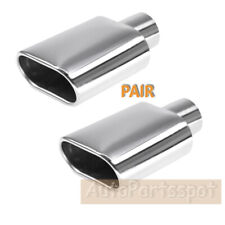 Pair Stainless Steel Rolled Edge Exhaust Tip 2.5
