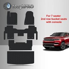 ToughPRO Floor Mats Full Set Black For Jeep Grand Wagoneer 7 W/Console 2022-2024 picture