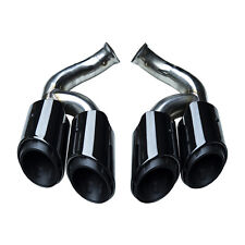 Black Exhaust Tips Muffler Tailpipes For Porsche Cayenne Base 2015-2017 958.2 picture