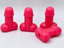 KUSTOM KAPZ HOT PINK PENIS TIRE VALVE CAP 4PC  harley motorcycle dyna sportster picture
