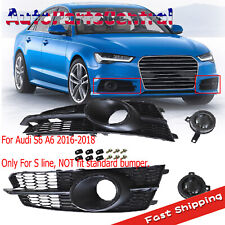 For Audi A6 S6 RS6 2016-2018 Front honeycomb Mesh Grill Fog Light Grille picture