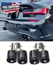 2x BMW M Performance Carbon Fiber Exhaust Tips for BMW G20 M340i G23 G21 M440i picture