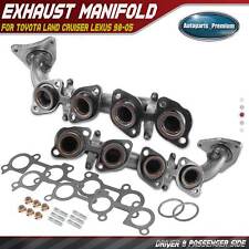 2x Left & Right Exhaust Manifold w/ Gasket for Toyota Land Cruiser Lexus 98-05 picture