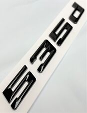 BLACK 535d FIT BMW 535d REAR TRUNK NAMEPLATE EMBLEM BADGE NUMBERS DECAL NAME picture