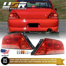 DEPO JDM Evo 7 OE-Style Red/Clear Tail Light For 03-06 Mitsubishi Lancer Evo 8/9 picture