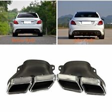 Exhaust Modified Muffler Pipe Dual Tips Tail for Mercedes Benz C-Class W205 picture