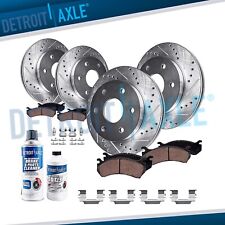 Front Rear Drilled Rotor Ceramic Brake Pad for Chevy SSR Rainier Envoy Ascender picture