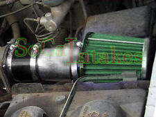 Black Green Air Intake Kit & filter For 1994-96 Ford F-150 & Bronco 5.0L 5.8L V8 picture