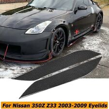 For Nissan 350Z/Z33/FAIRLADY Real Carbon Fiber Headlight Eye Lid Eyelids .Cover picture