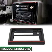 Fit For 81-88 El Camino Monte Carlo SS Radio Face Plate Black with Red Trim picture