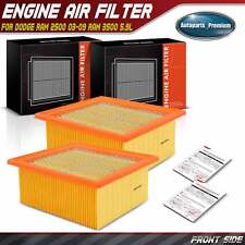 2x New Engine Air Filter for Dodge Ram 2500 2003-2009 Ram 3500 2003-2008 L6 5.9L picture
